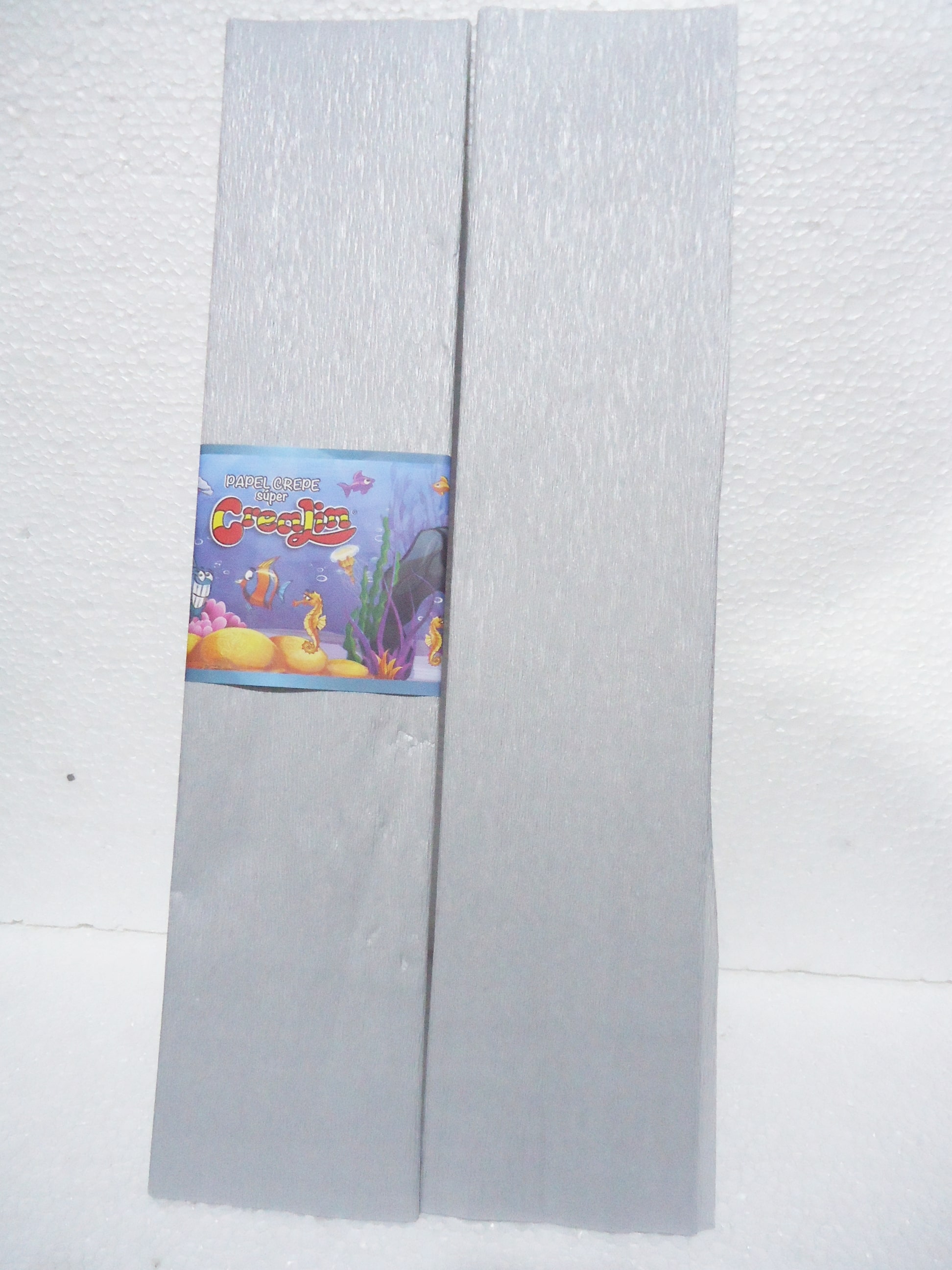 PAPEL CREPE PLATEADO OPACO