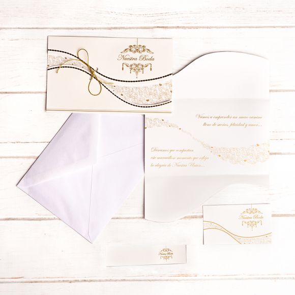 INVITACION BODA VINTAGE X10  (181511)