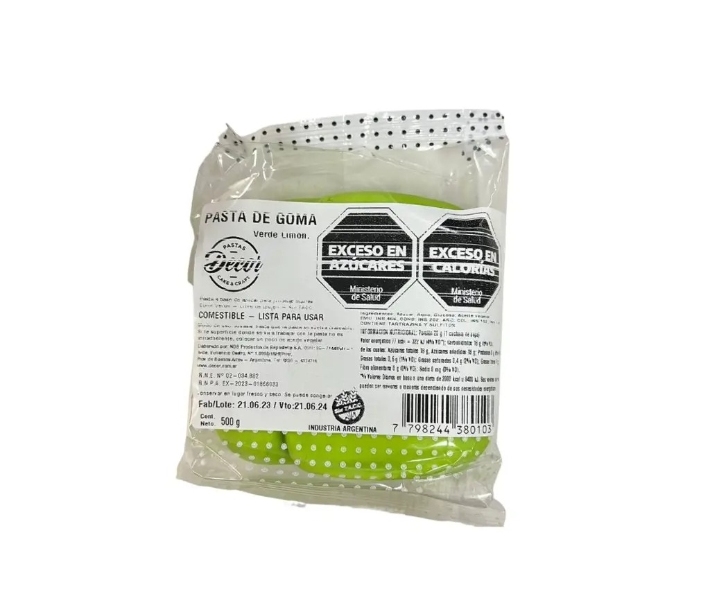 COBERTURA DECOR x500 GR VERDE LIMON