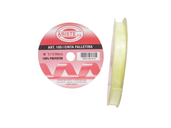 CINTA FALLETINA Nº1 x10 MTS AMARILLO PAS