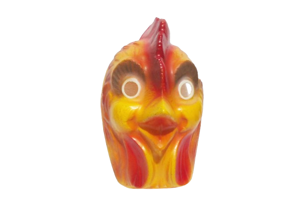 CARETA PLASTICA ANIMAL GALLO