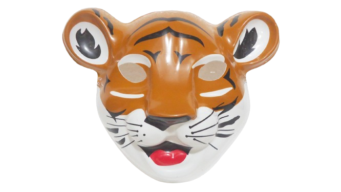 CARETA PLASTICA ANIMAL TIGRE