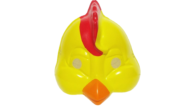 CARETA PLASTICA ANIMAL POLLO