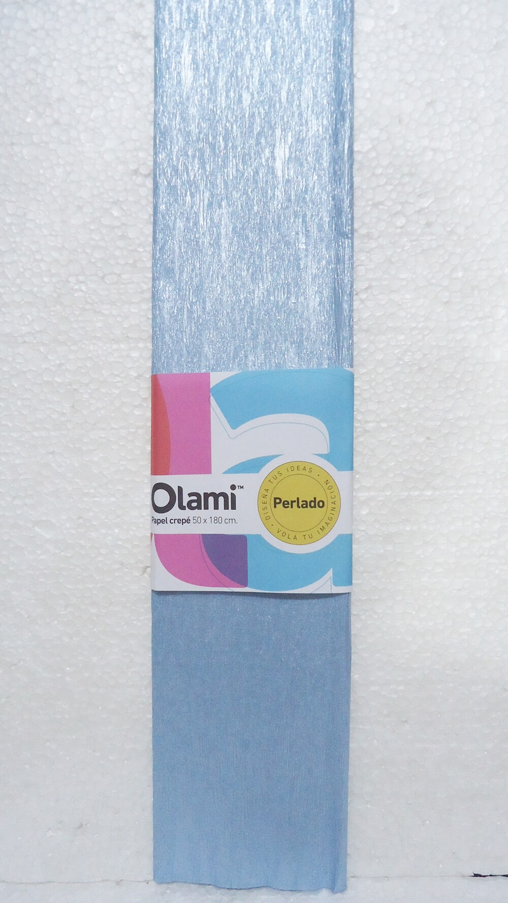 PAPEL CREPE PERLADO CELESTE