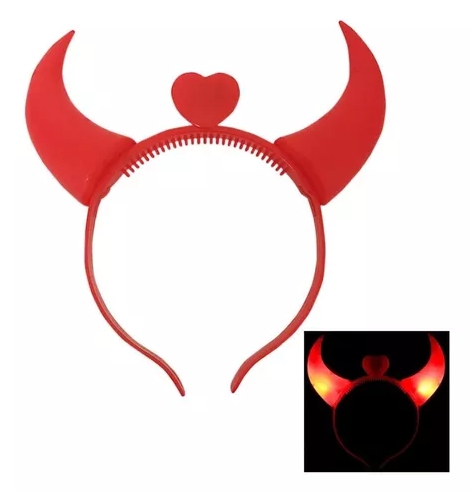VINCHA DIABLO LUMINOSO LED XLVI01