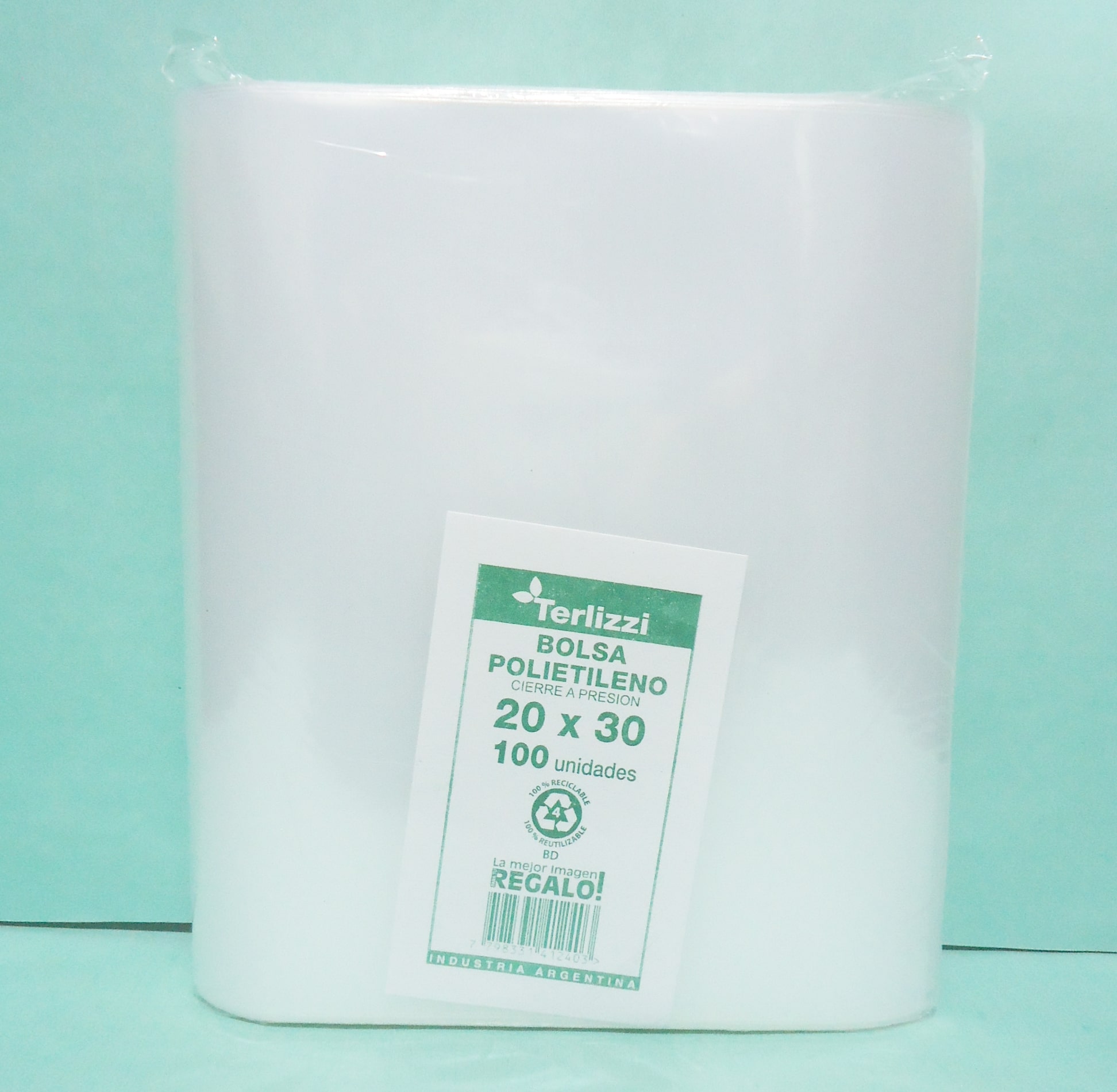 BOLSA SUPER ZIPPER x 100 20x30