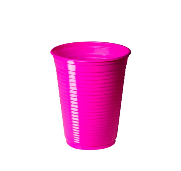 VASO 180 C.C. COLOR FUCSIA x100