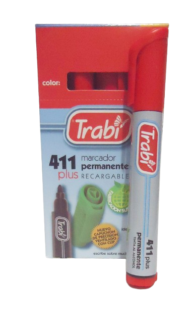 FIBRON TRABI 411 ROJO CAJA X12