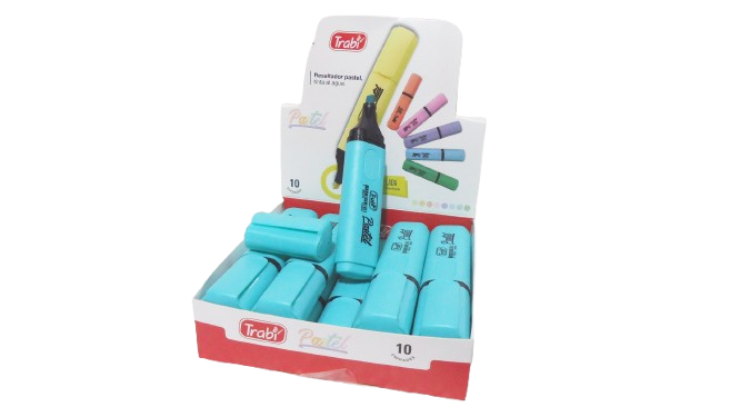 RESALTADOR PASTEL TRABI TURQUESA CAJAX10