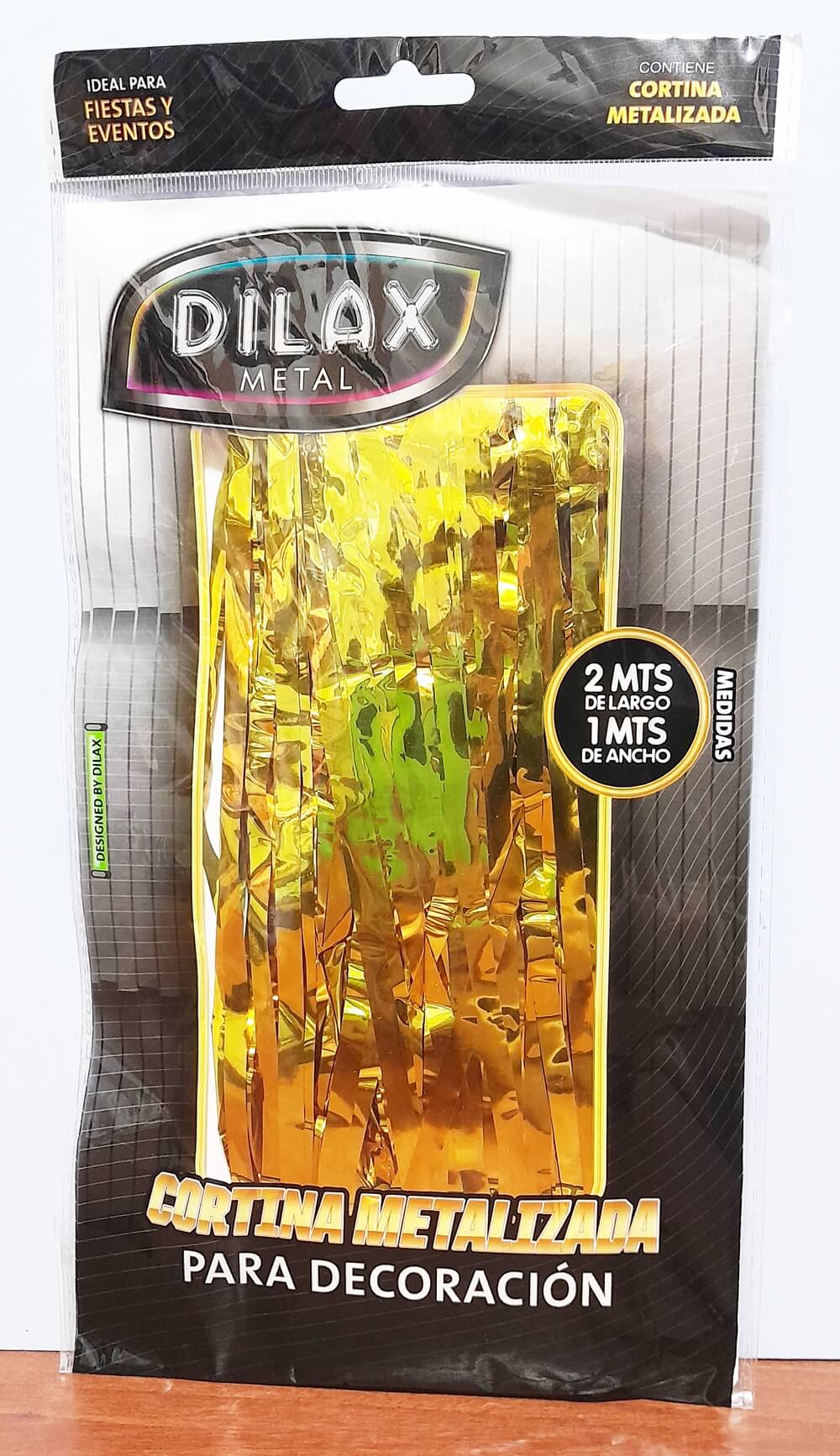 CORTINA DILAX METAL DORADO  2x1