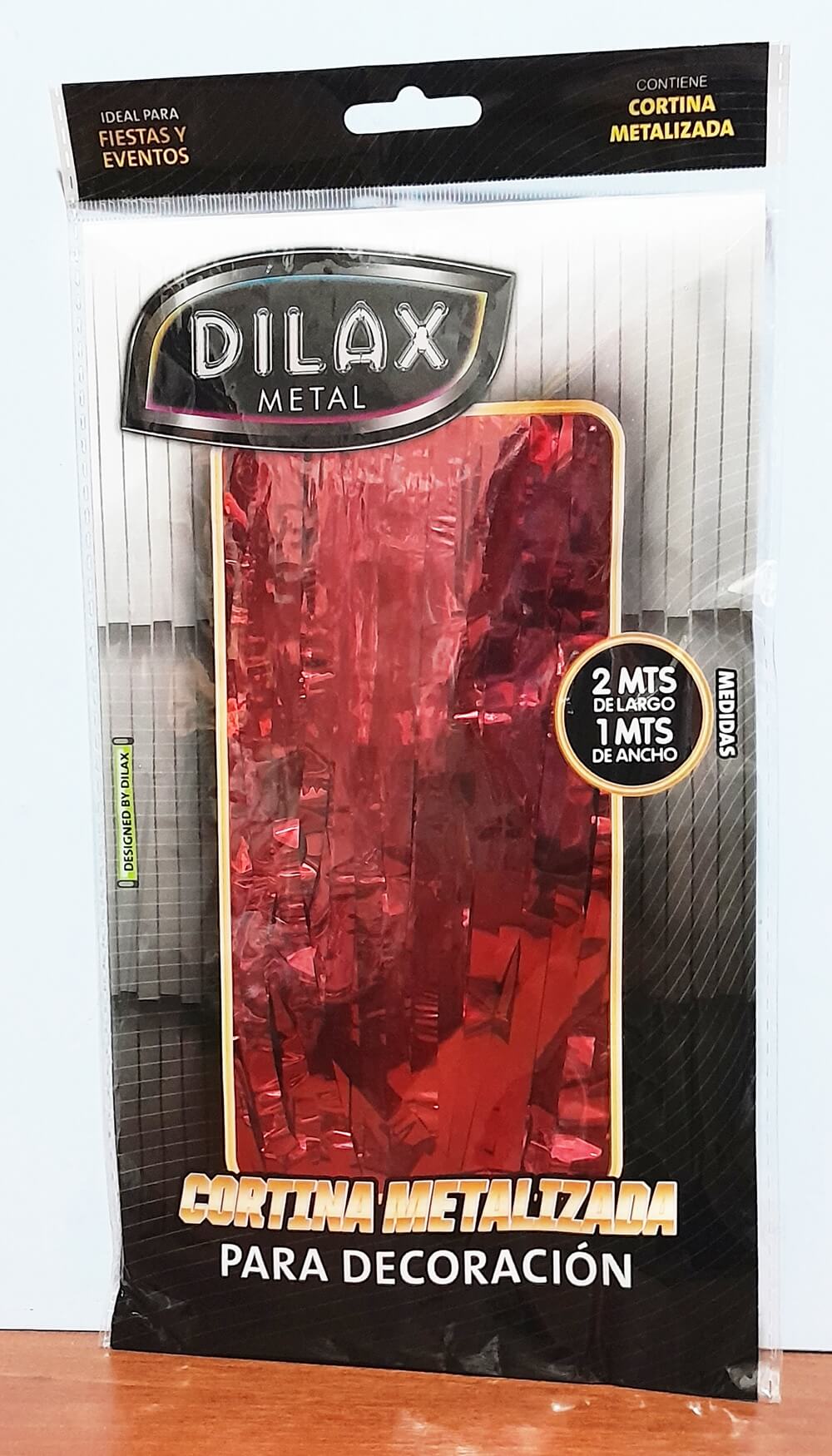 CORTINA DILAX METAL ROJO 2x1