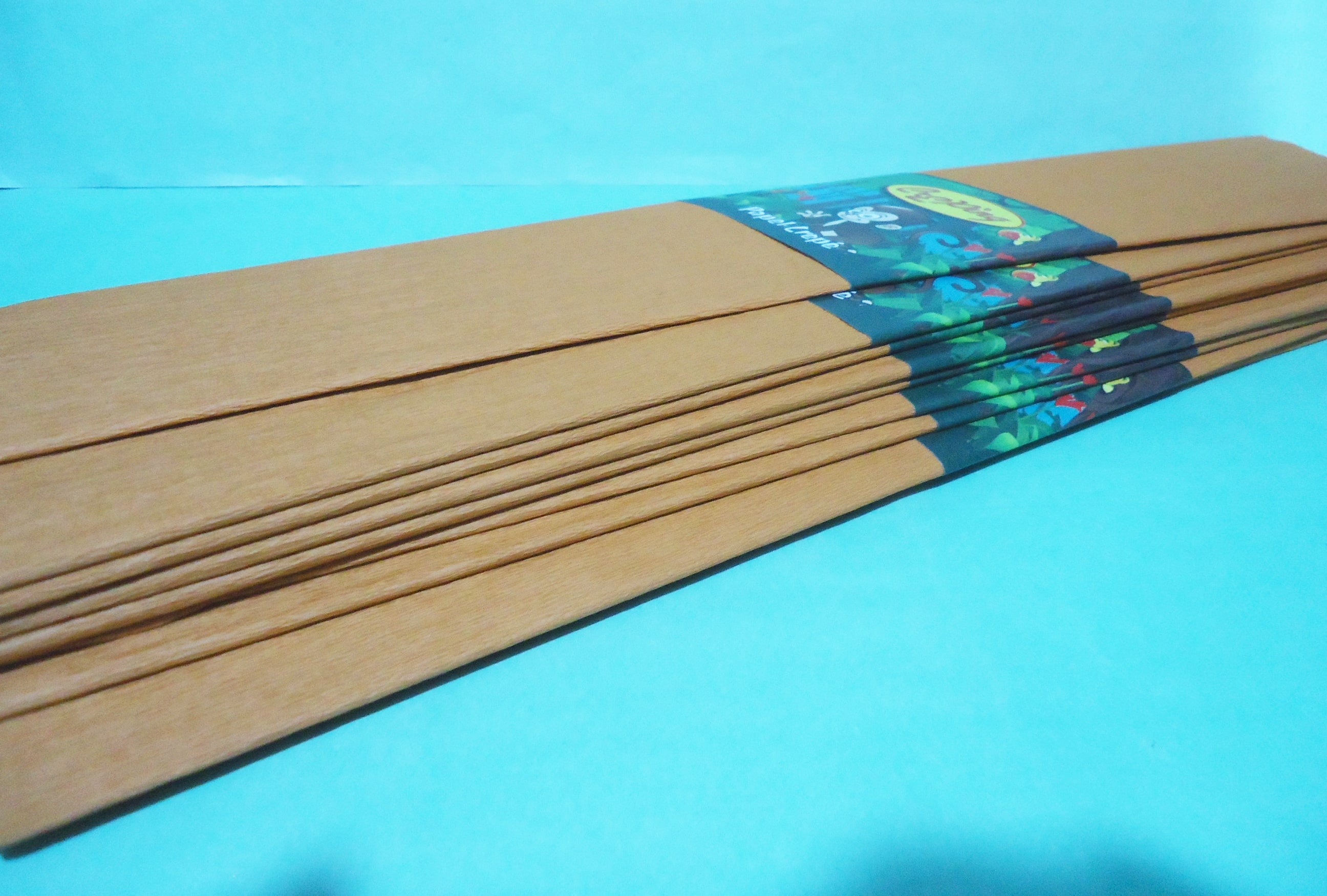 PAPEL CREPE PACK X10 MARRON CLARO