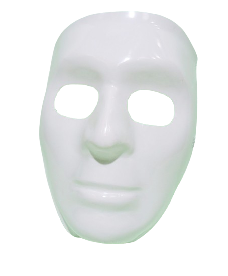 CARETA PLASTICA MIMO BLANCA