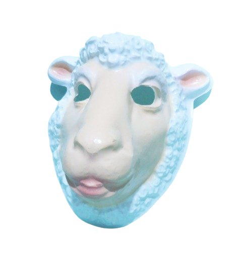 CARETA PLASTICA ANIMAL OVEJA
