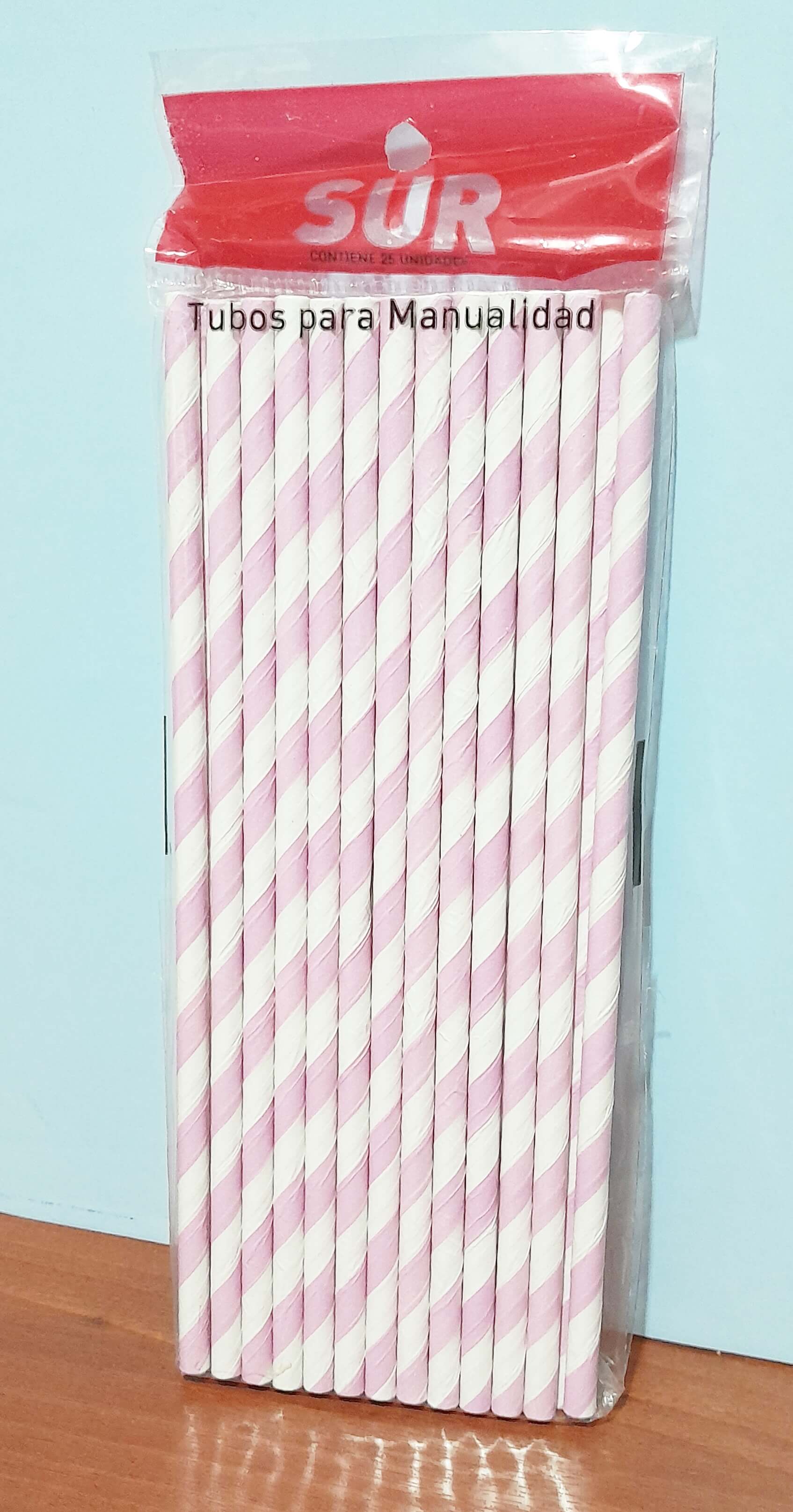 SORBETE POLIPAPEL x25 SUR RAYADO ROSA