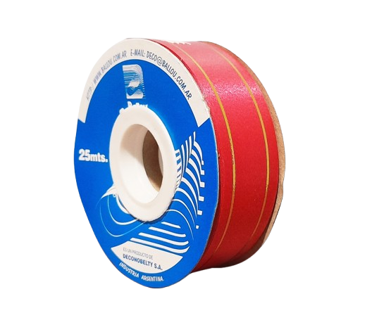 CINTA MOÑO  20x25 LAME ROJO