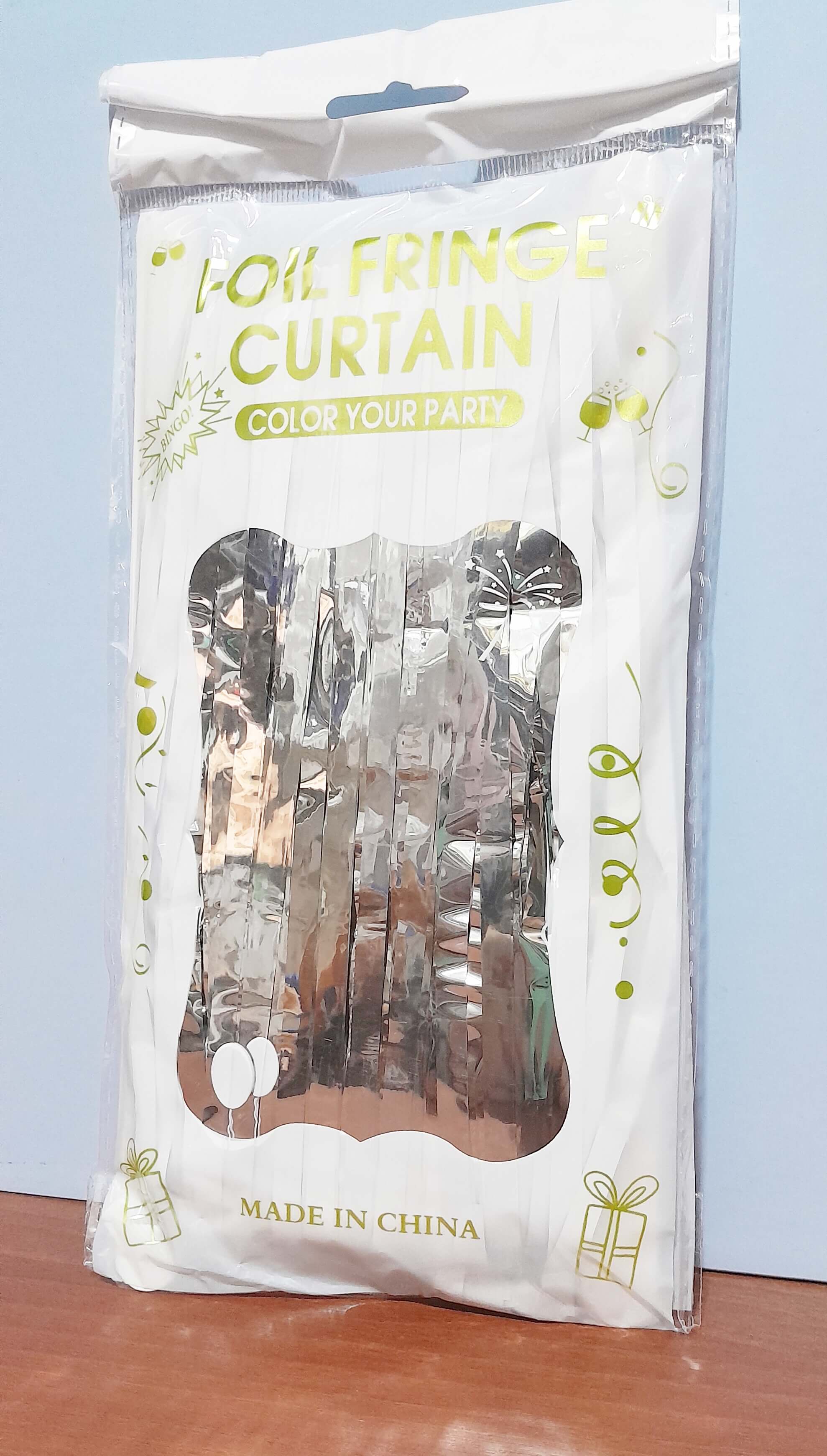 CORTINA METALIZADA IMPORTA PLATA