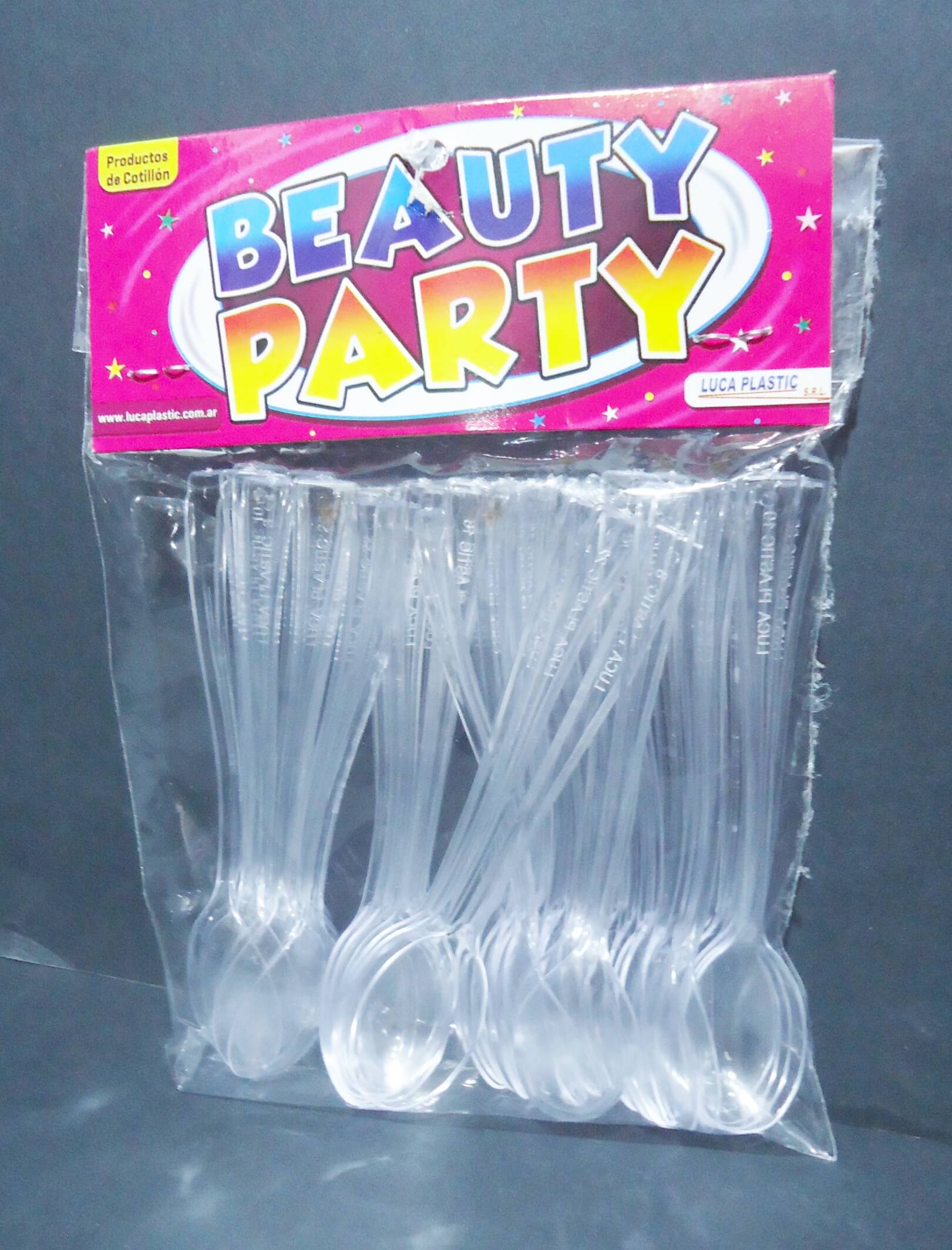 CUCHARA MINI BEAUTY PARTY TRANSPAREN x50