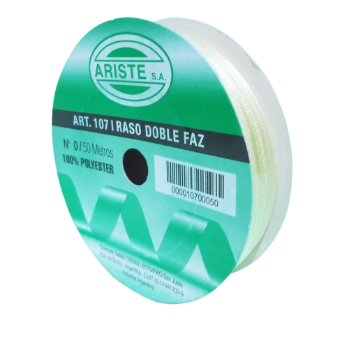 CINTA RASO Nº0 x 50mt AMARILLO