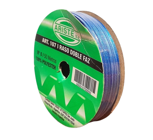 CINTA RASO Nº0 x 50mt AZUL