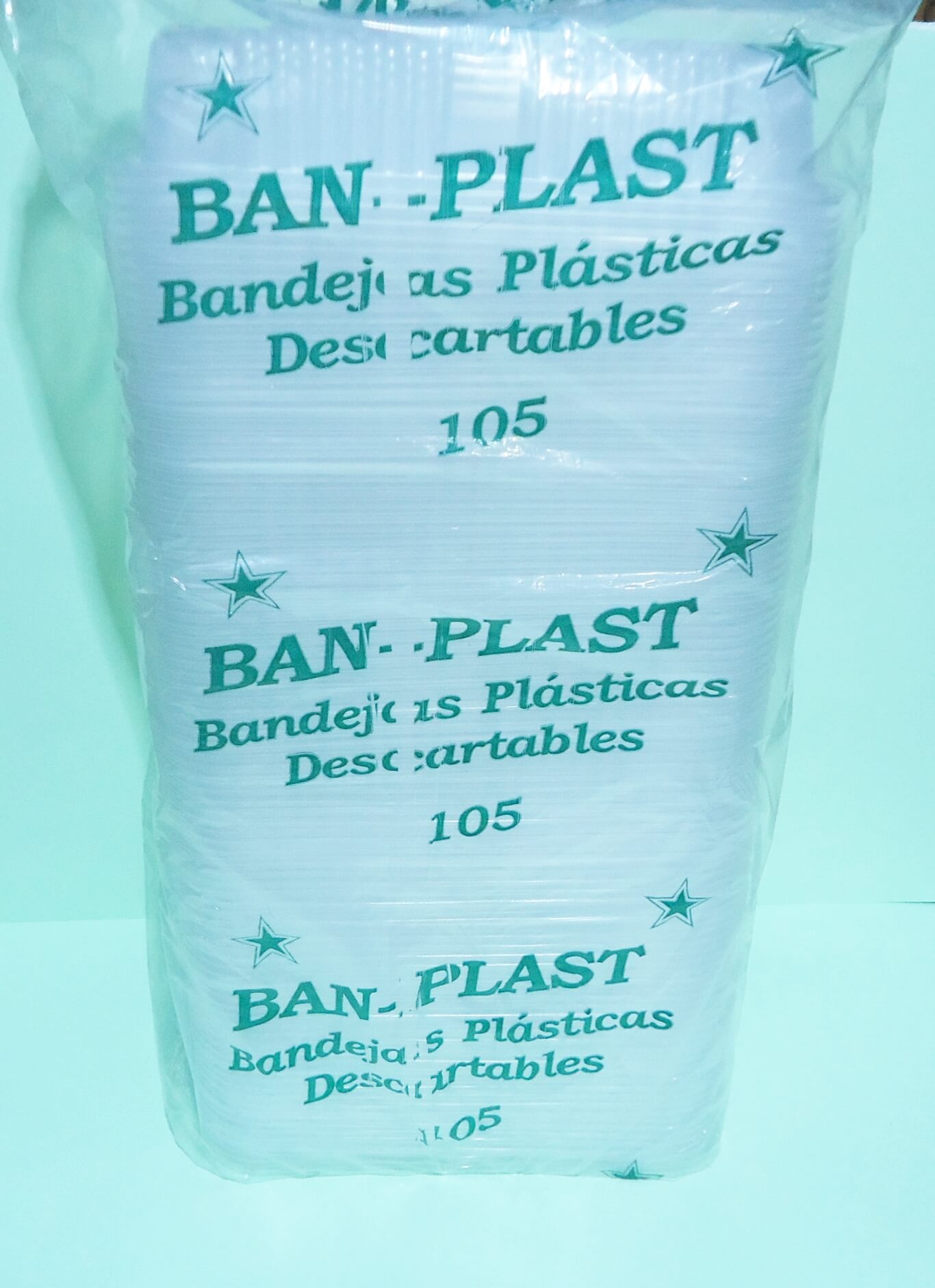 BANDEJA 105 MICRONDAS  BAN PLAST x100