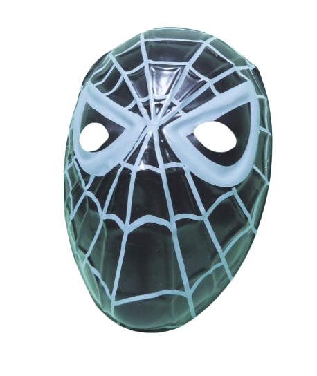 CARETA PLASTICA PERSONAJE HOM.ARAÑA NEGR