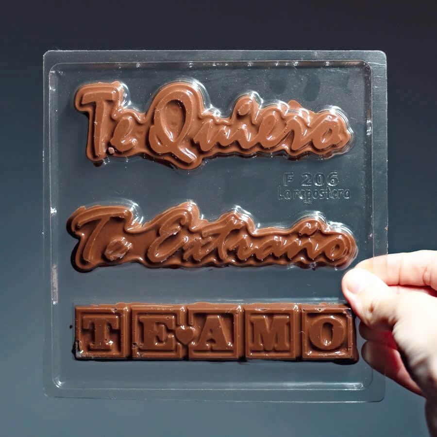MOLDE PLACA BOMBON FRASES AMOR F206