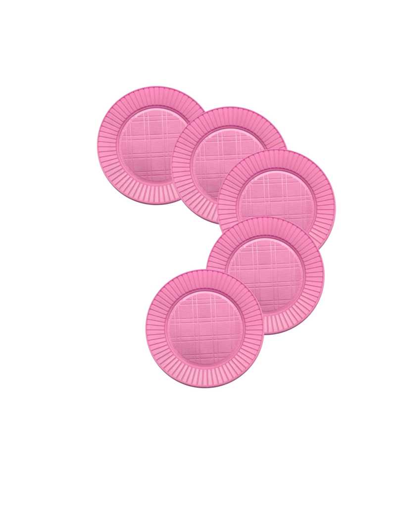 PLATO DESCARTABLE MESA COLOR ROSA X50