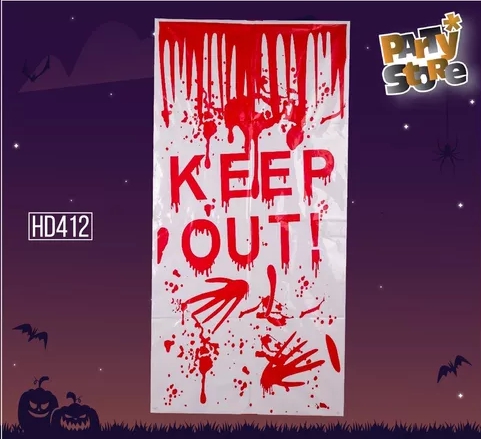 DECORACION HALLOWEN SANGRE IMPRESA HD412