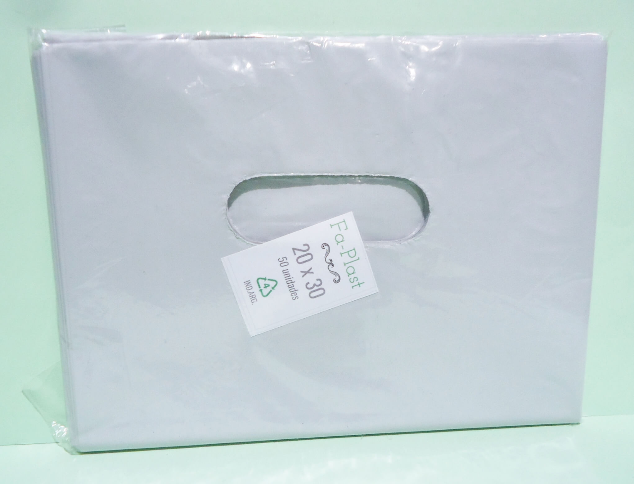 BOLSA RIÑON ECO x50 20x30 BLANCO LISA