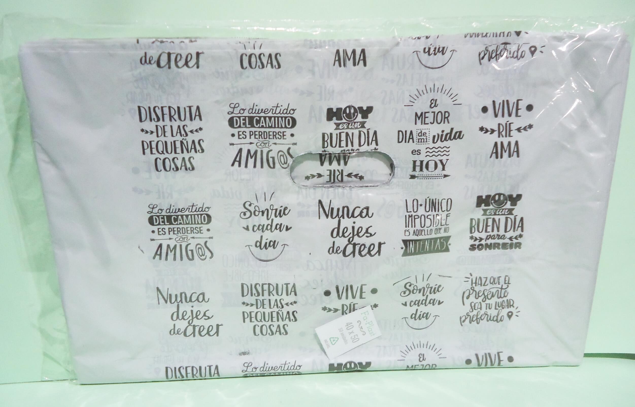 BOLSA RIÑON ECO x50 40x50 FAP FRASES