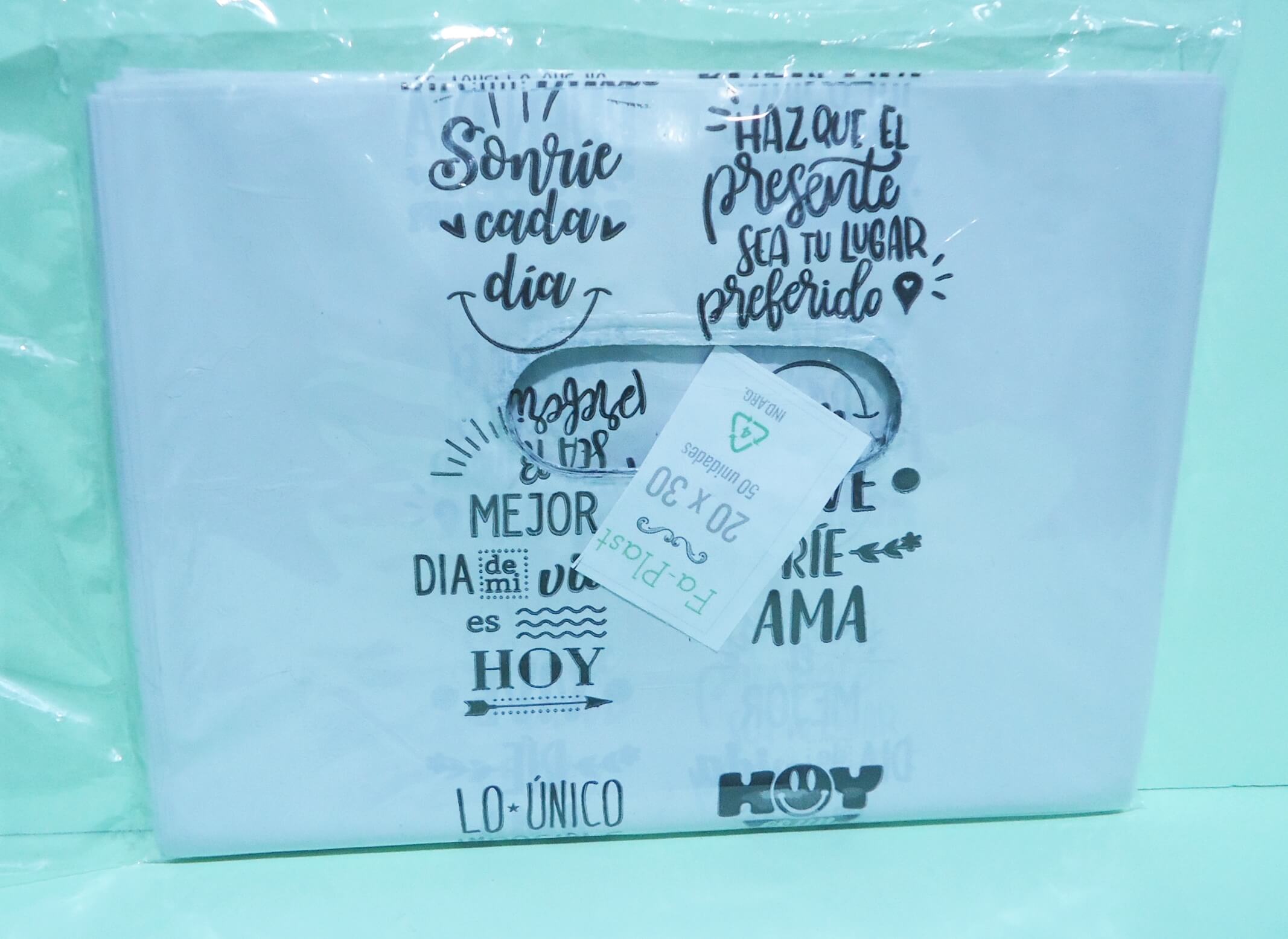 BOLSA RIÑON ECO x50 20x30 FAP FRASES