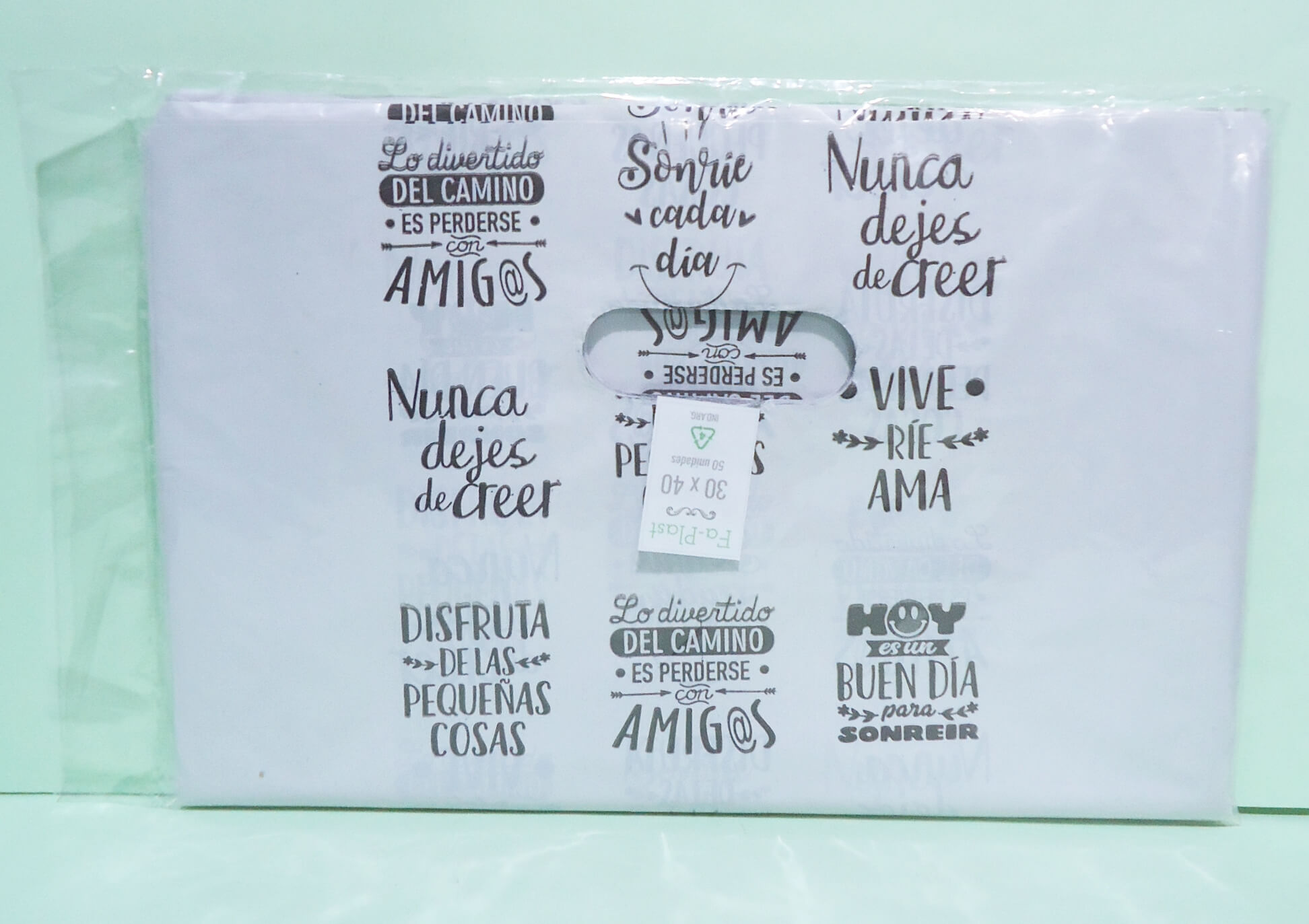 BOLSA RIÑON ECO x50 30x40 FAP FRASES