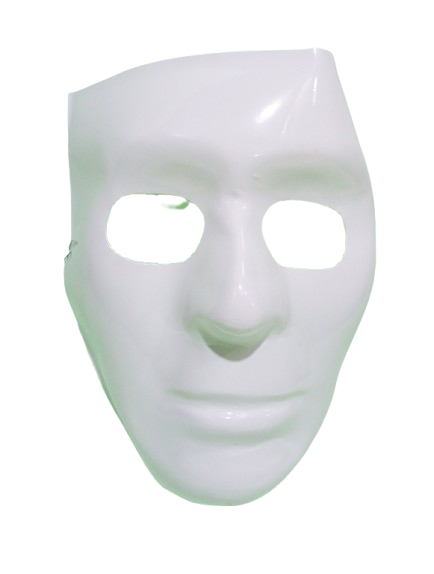 CARETA PLASTICA CARETA BLANCA LISA