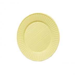 PLATO DESCARTABLE POSTRE PASTEL AMARIx50