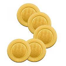 PLATO DESCARTABLE POSTRE METAL DORAD x50