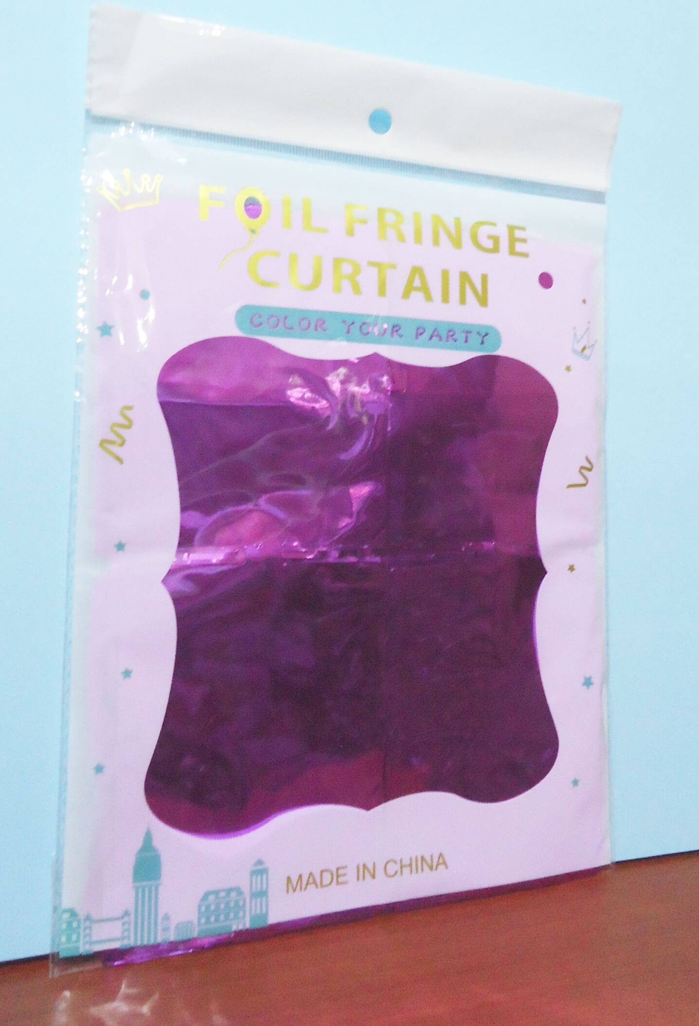 CORTINA METALIZADA CUADRO SHIMMER VIOLET
