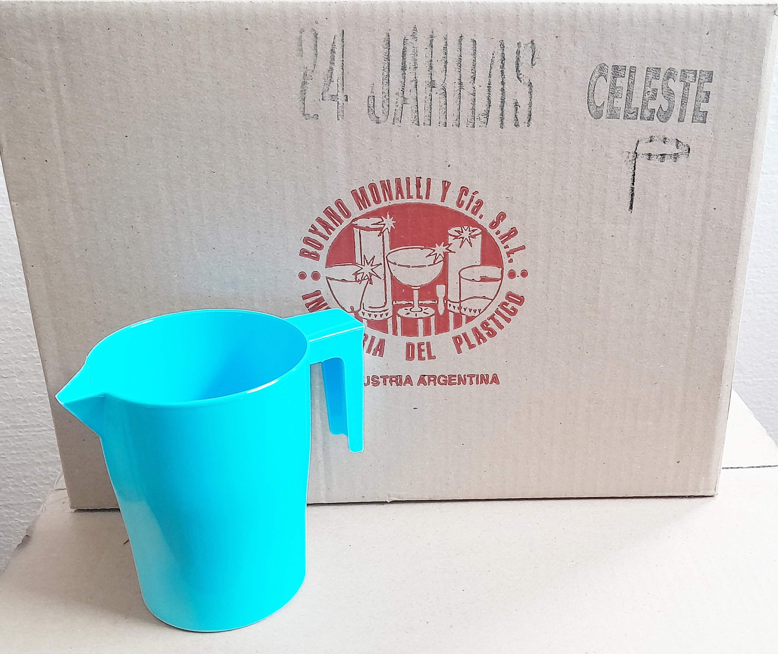 JARRA ACRILICO CELESTE x1 LITRO x24