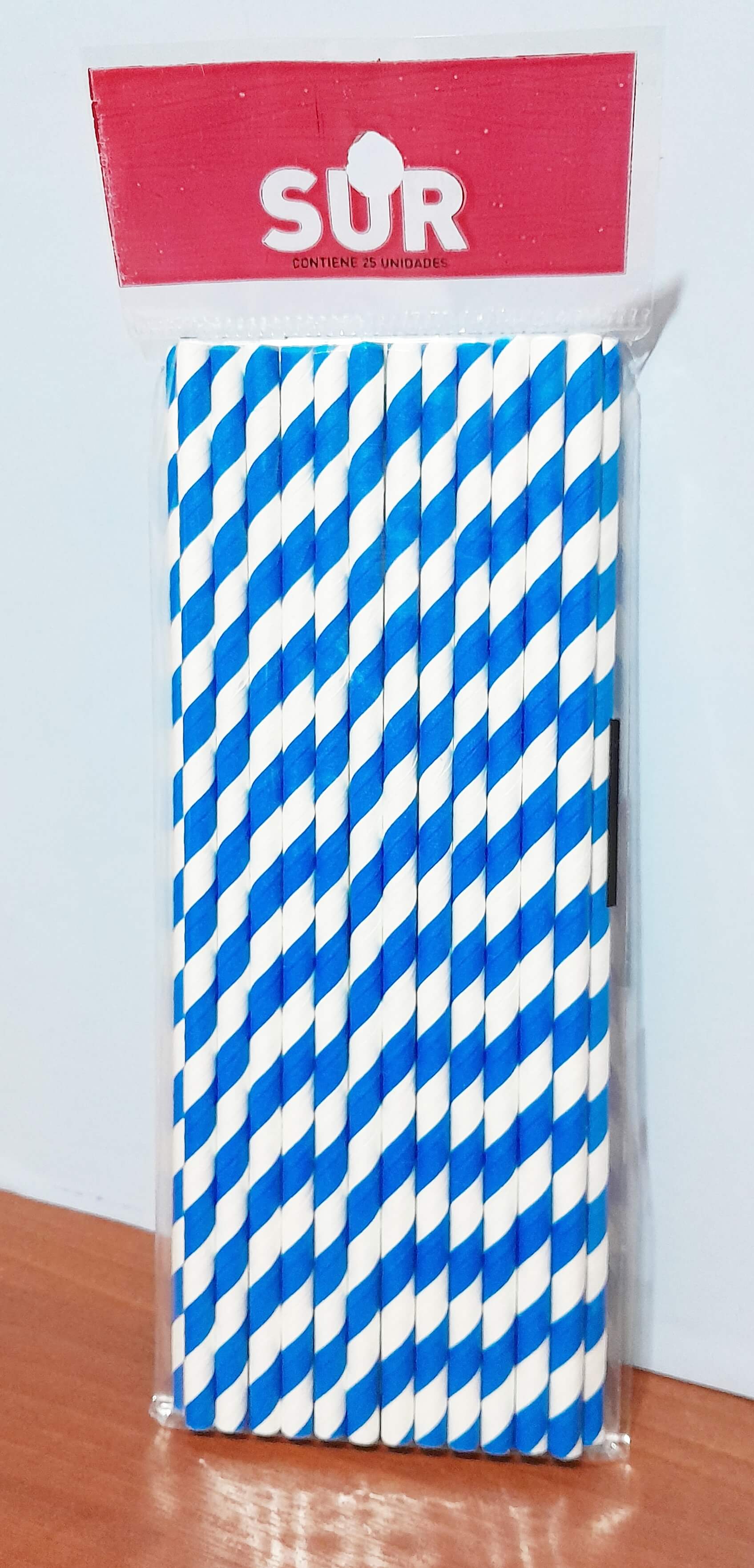 SORBETE POLIPAPEL x25 SUR RAYADO AZUL