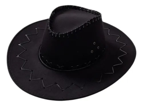 SOMBRERO COWBOY GAMUZADO NEGRO GO061