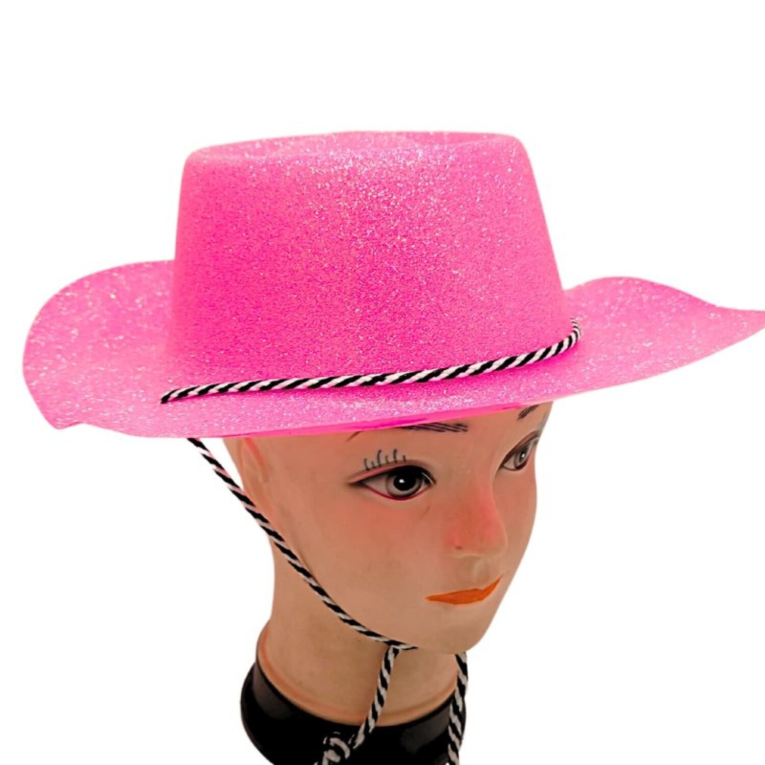 SOMBRERO COWBOY GLITTER FLUOR ROSA