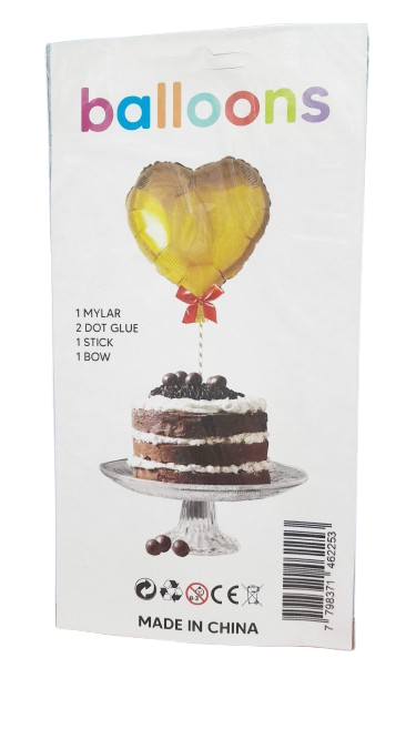 ADORNO PARA TORTA GLOBO TOPER CORAZON DO