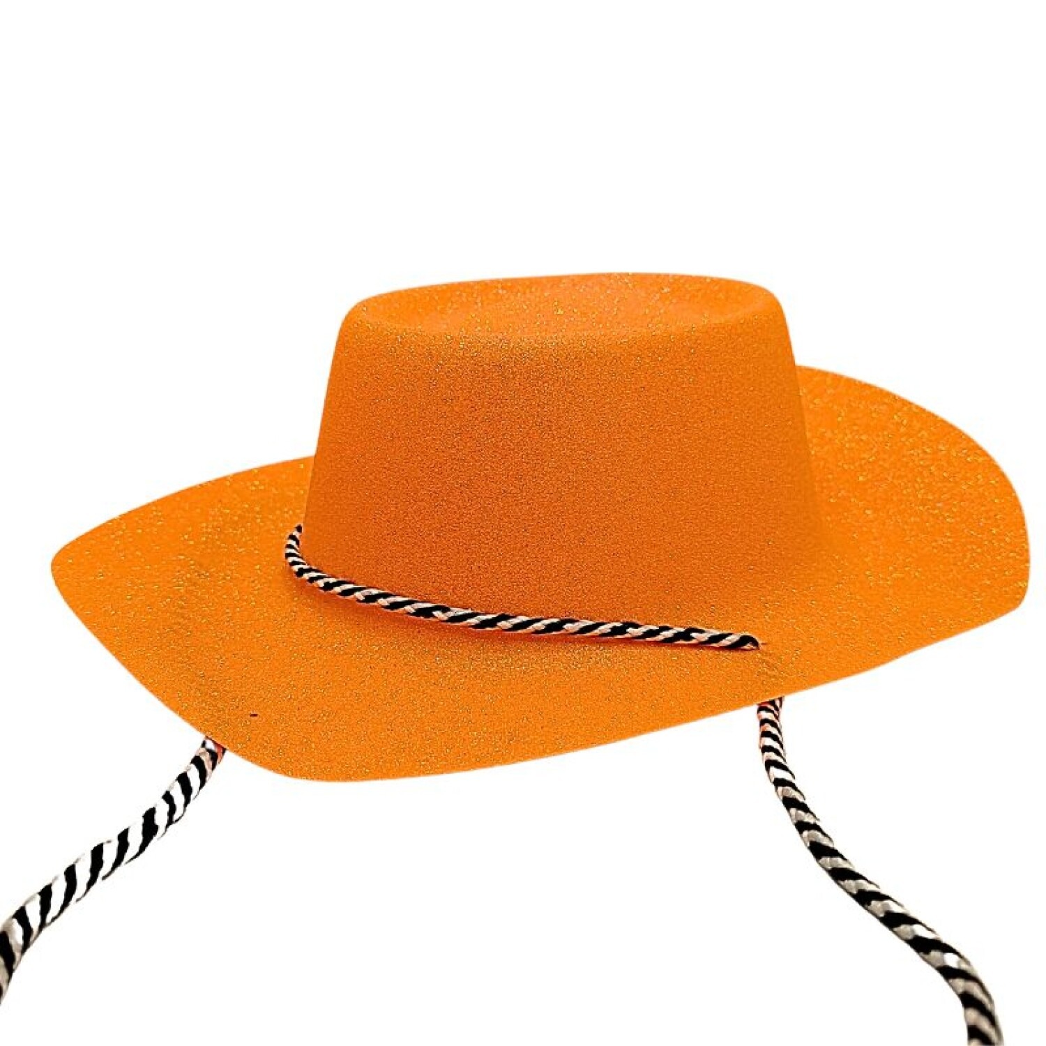 SOMBRERO COWBOY GLITTER FLUOR NARANJA