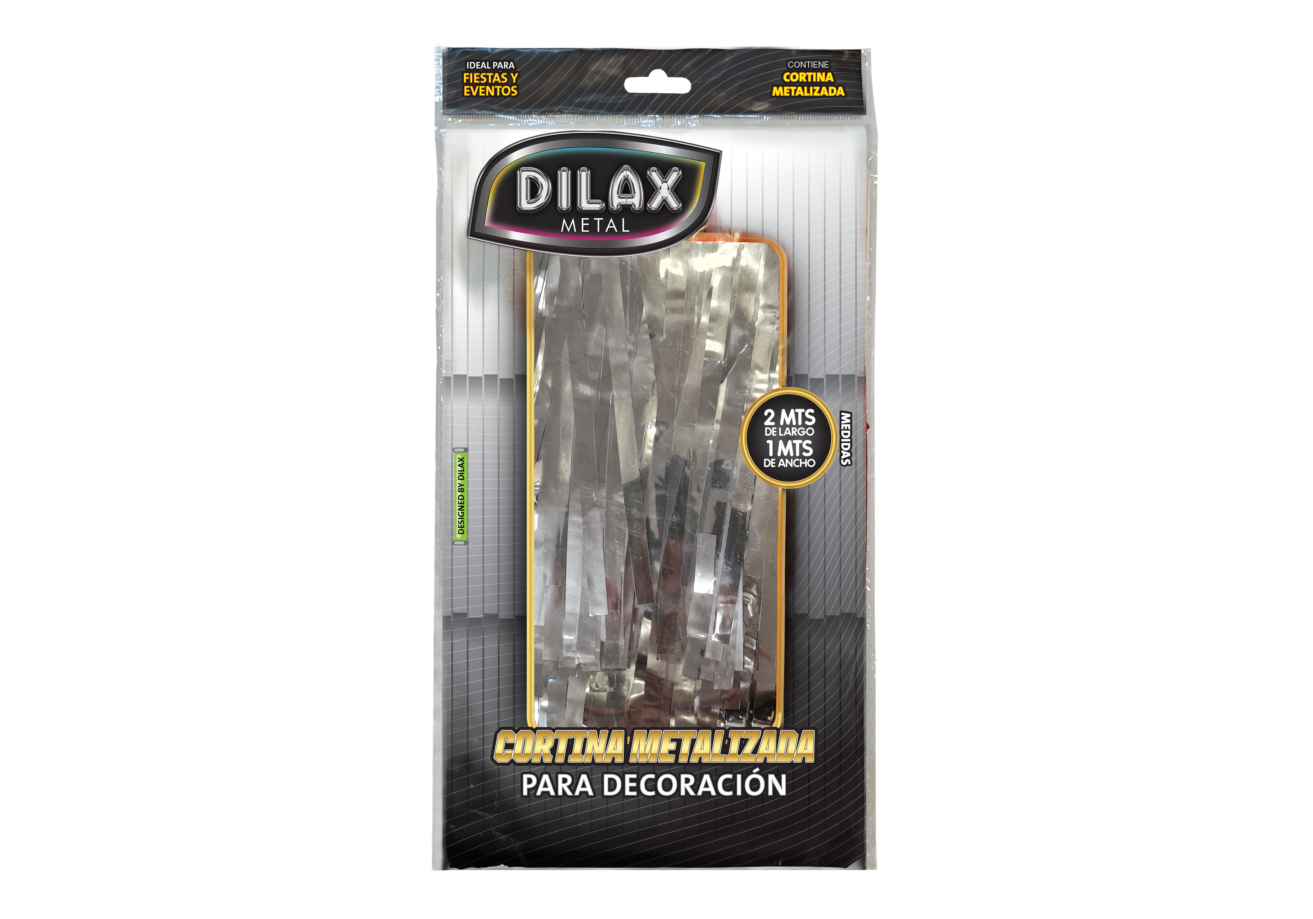 CORTINA DILAX METAL PLATA  2x1