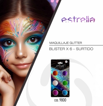 MAQUILLAJE ARTE LIGHT x6 GLITER(12gr)