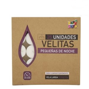 VELA NOCHE x25 BLANCA CHICA P.S VH25C