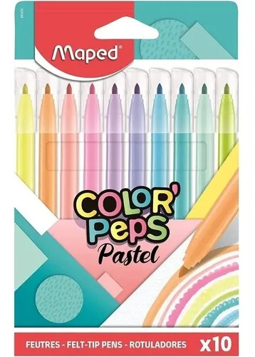 FIBRA MAPED COLOR PEPS PASTEL X10