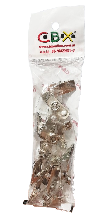 BROCHE COCODRILO METAL X12 C/TIRA