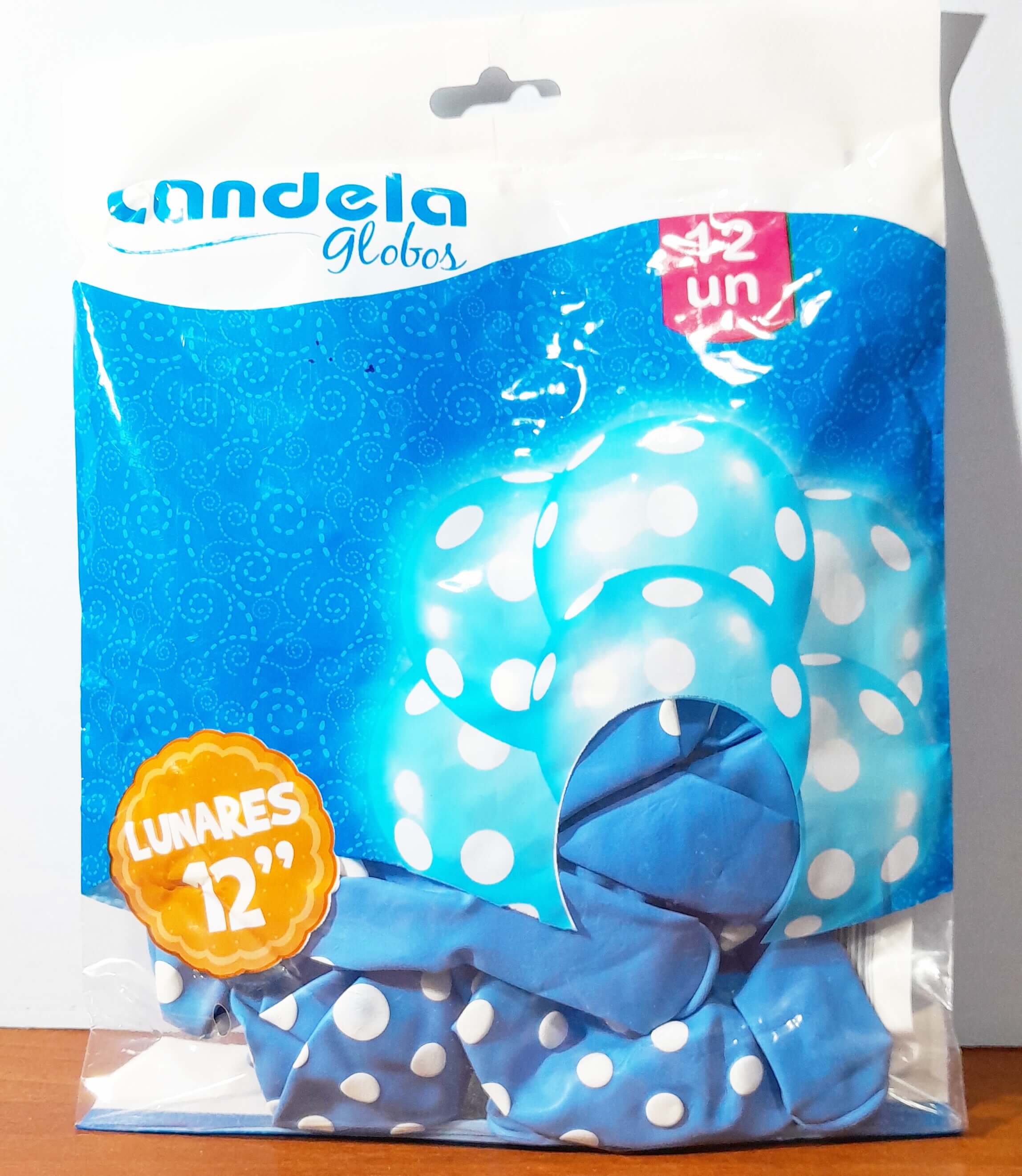 GLOBO CANDELA x12 LUNAR CELESTE