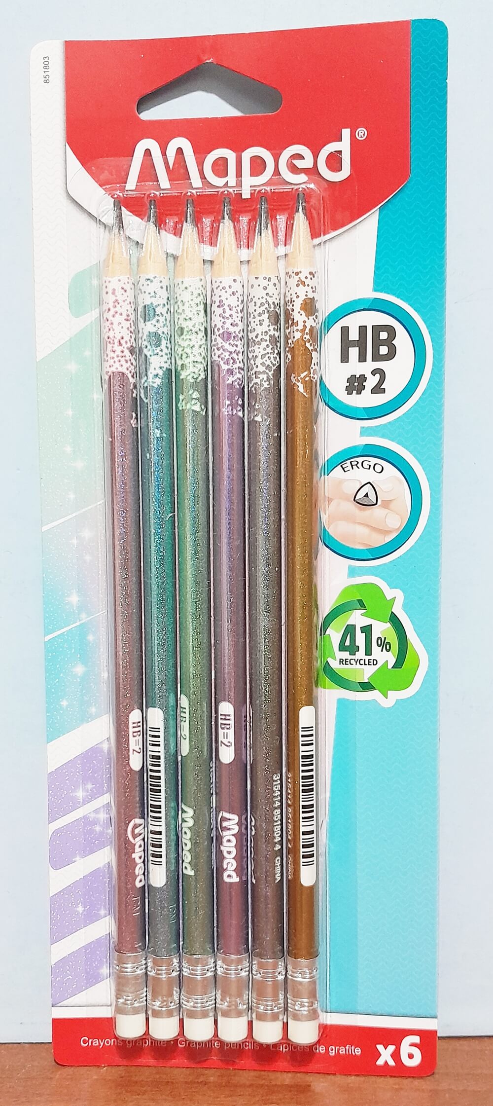 LAPIZ NEGRO MAPED GLITTER HB